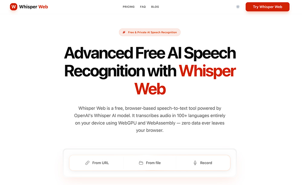 Whisper Web官网插图