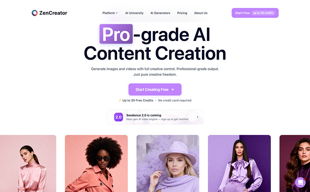 ZenCreator官网：一款专业级AI图像与视频创作平台