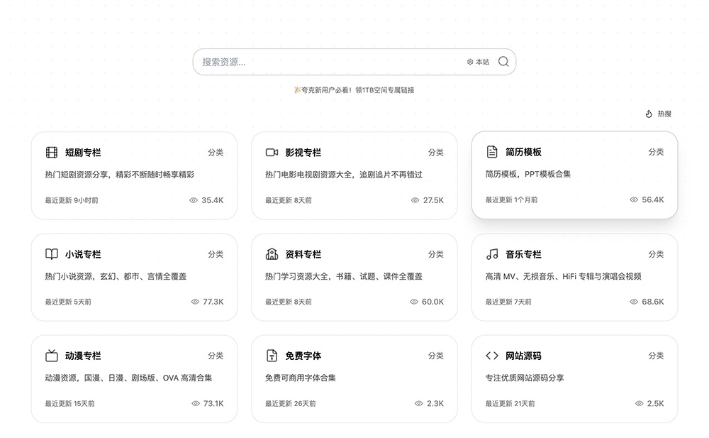 资锐搜：一个专注于网盘资源搜索与分享的综合性平台